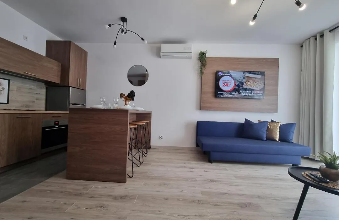 Q Apart Enter- 2 pokojowy klimatyzowany apartament przy Manufakturze z garażem Gratis, FV-1