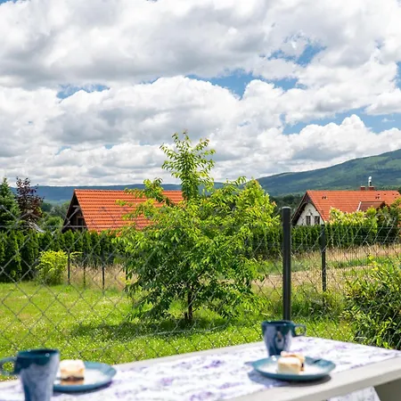 Domek Ale Fajnie - taras z widokiem na góry-2