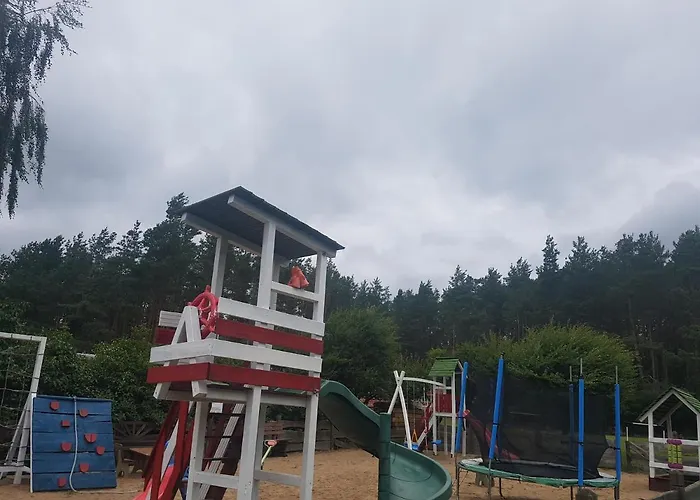 Agro Breza dom z kominkiem 80 metrów od jeziora - sauna, balia ogrodowa