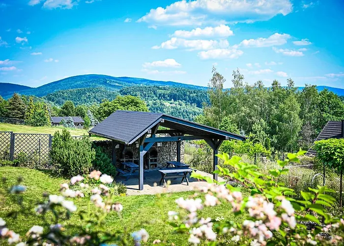 Domek w górach - Prywatne Jacuzzi, Sauna, Grota Solna - PANORAMA CHEŁM SKI&SPA