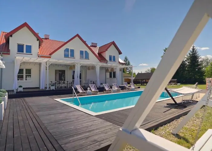 Farie, willa na mazurach z basenem, jacuzzi, sauną dla 20 osób
