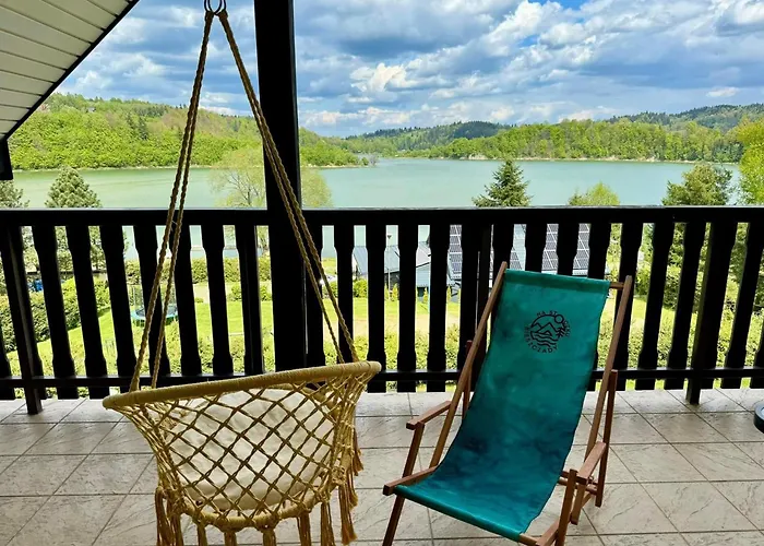 Apartamenty Na Stoczku nad jeziorem z widokiem na jezioro JACUZZI