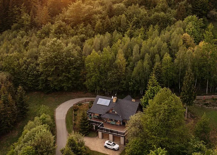 Poziomkowy Dom- Wisła, Dom z bali, Sauna, Taras