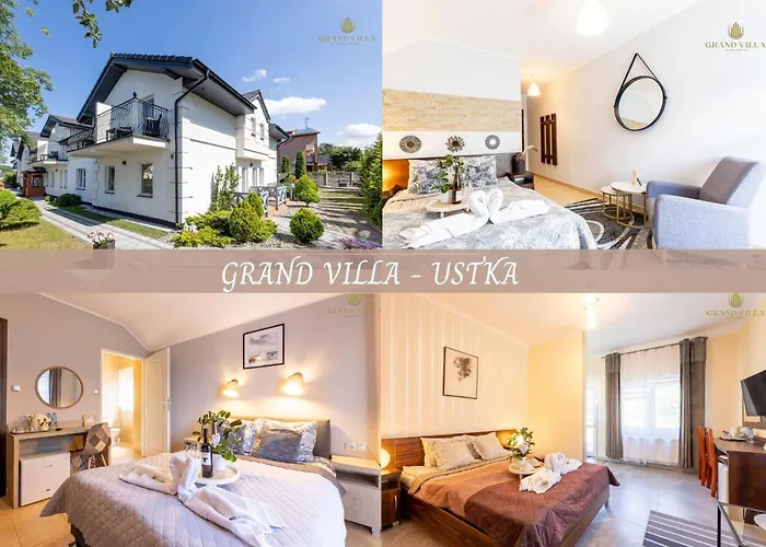 GRAND VILLA USTKA- Marmonoli, POKOJE Z BALKONAMI I TARASAMI, PARKING W CENIE !